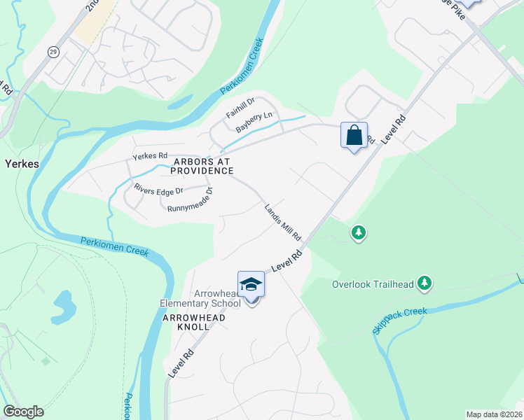 map of restaurants, bars, coffee shops, grocery stores, and more near 1701 Reserve Drive in Collegeville