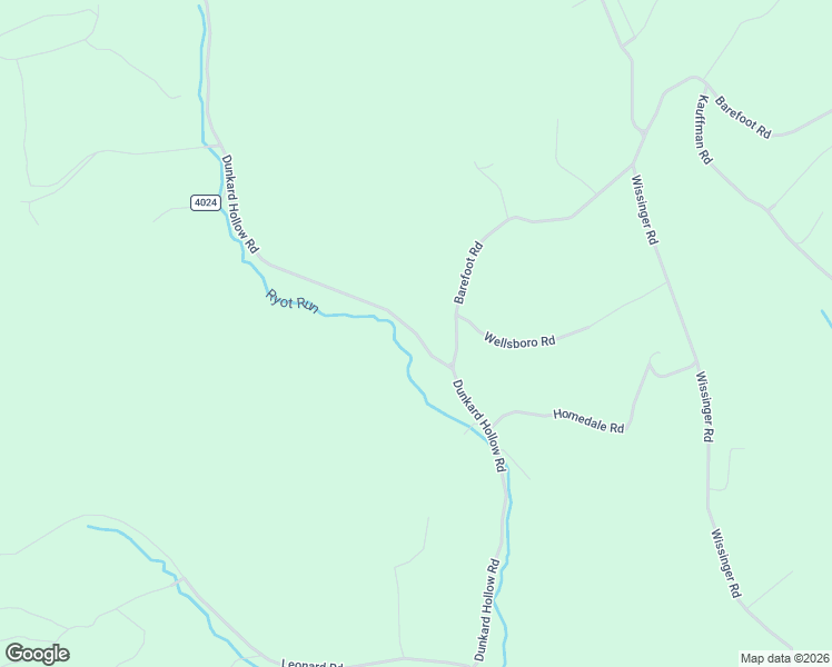 map of restaurants, bars, coffee shops, grocery stores, and more near 1409 Dunkard Hollow Road in Pleasantville