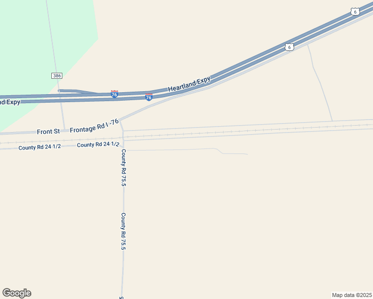 map of restaurants, bars, coffee shops, grocery stores, and more near Frontage Road in Weld County