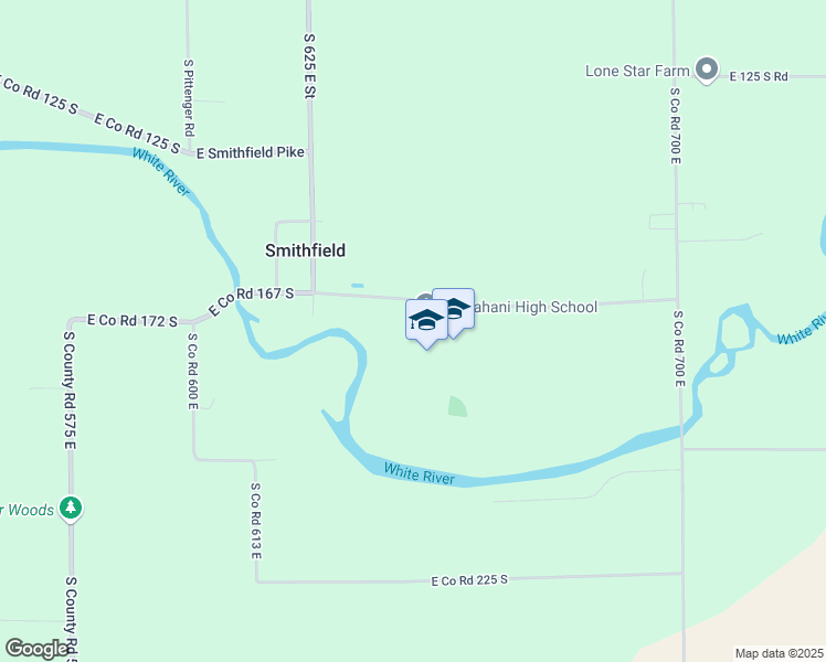 map of restaurants, bars, coffee shops, grocery stores, and more near 10401 East Co Road 167 South in Selma