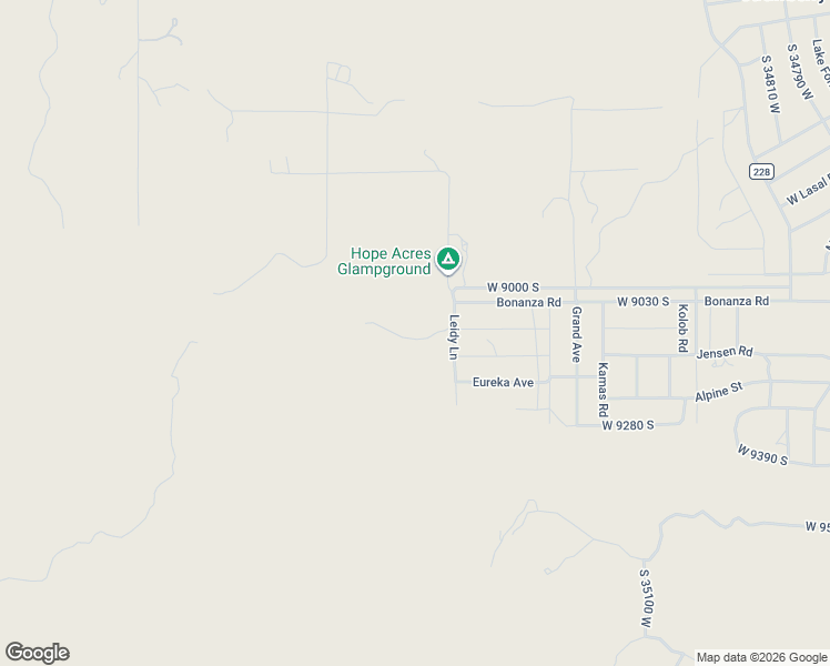 map of restaurants, bars, coffee shops, grocery stores, and more near 9020 South 35500 W Leidy Lane in Fruitland