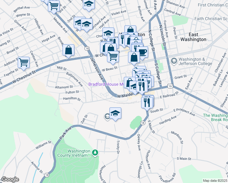 map of restaurants, bars, coffee shops, grocery stores, and more near 180 Jollick Manor in Washington