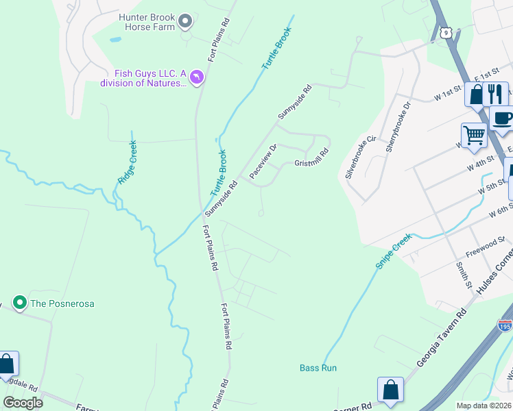 map of restaurants, bars, coffee shops, grocery stores, and more near 10 Gristmill Road in Howell Township