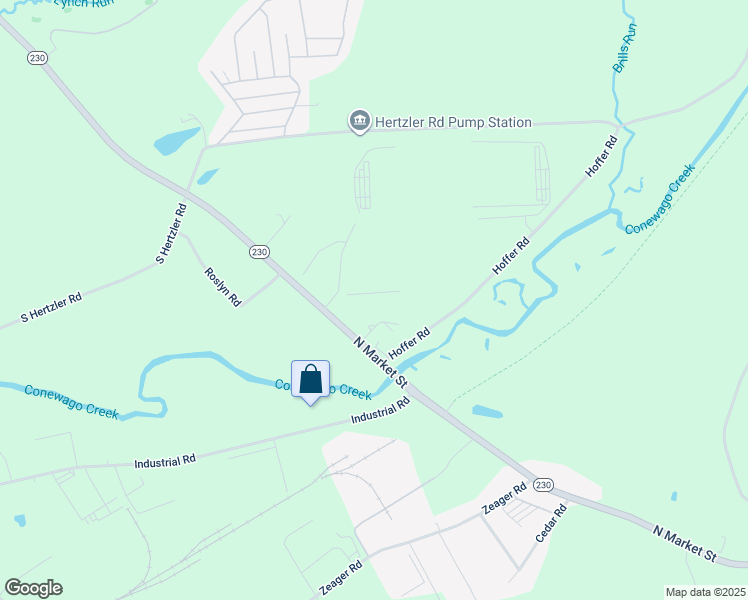 map of restaurants, bars, coffee shops, grocery stores, and more near 306 Hoffer Road in Elizabethtown