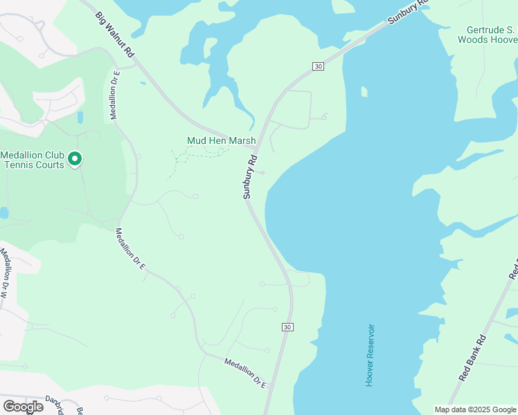 map of restaurants, bars, coffee shops, grocery stores, and more near 5489 Sunbury Road in Westerville