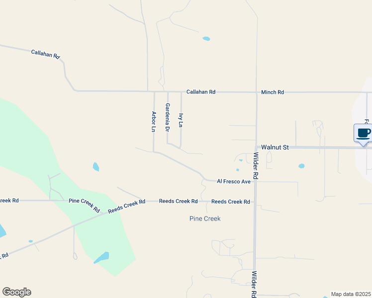 map of restaurants, bars, coffee shops, grocery stores, and more near 20330 Acorn Avenue in Red Bluff