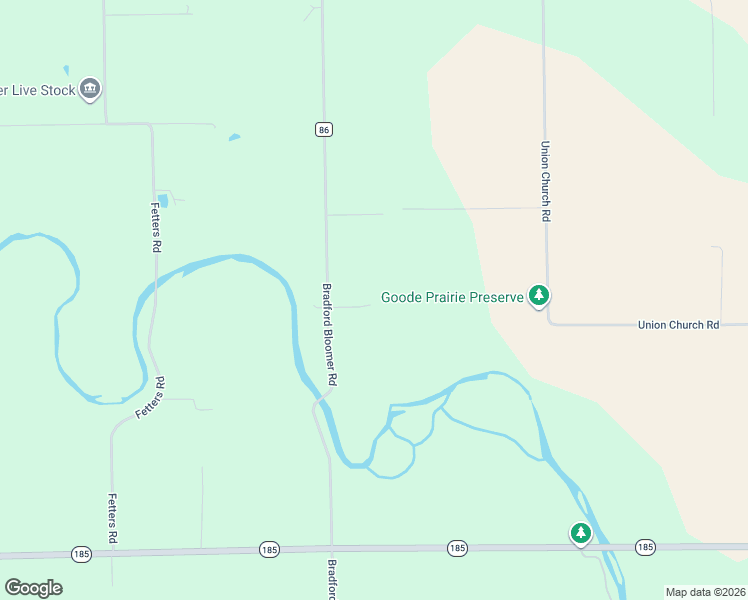 map of restaurants, bars, coffee shops, grocery stores, and more near 9005 Bradford Bloomer Road in Bradford