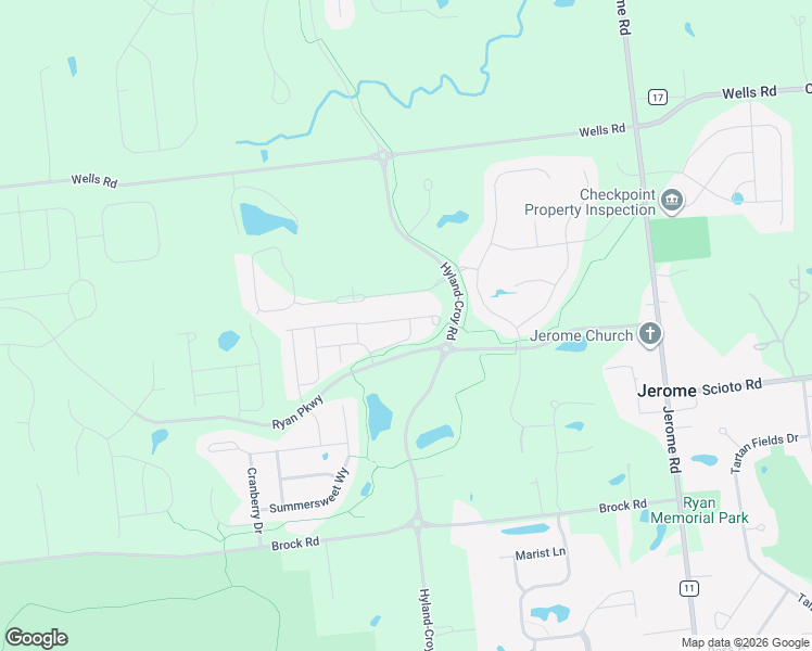 map of restaurants, bars, coffee shops, grocery stores, and more near 10219 Moreland Way in Plain City