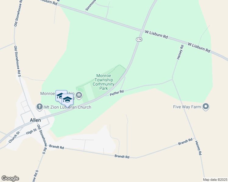 map of restaurants, bars, coffee shops, grocery stores, and more near 1185 Boiling Springs Road in Mechanicsburg
