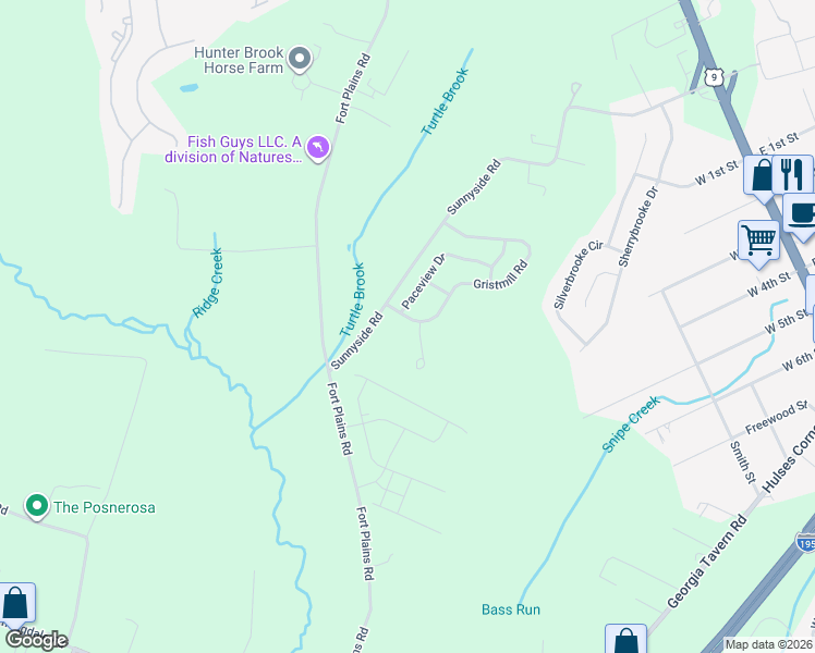 map of restaurants, bars, coffee shops, grocery stores, and more near 10 Gristmill Road in Howell Township