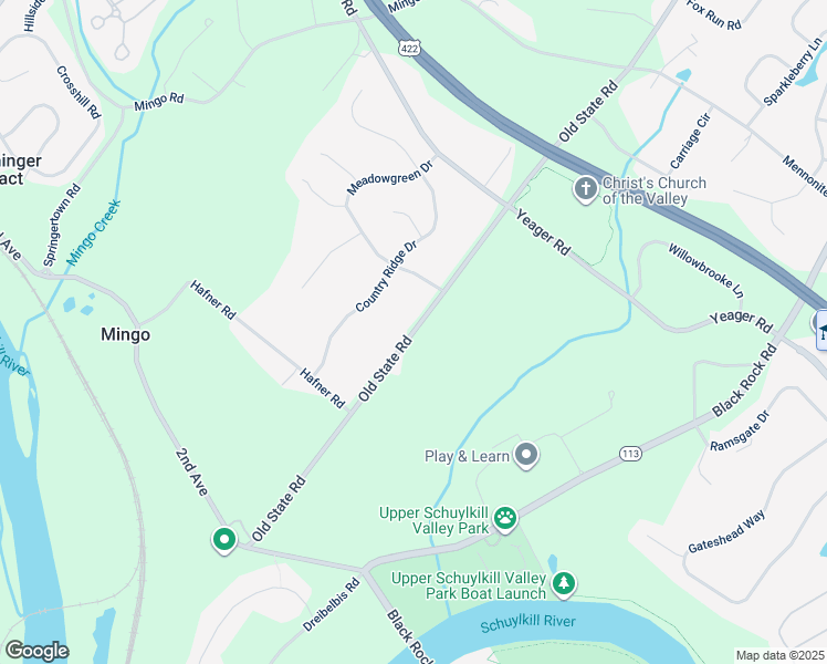 map of restaurants, bars, coffee shops, grocery stores, and more near 209 Old State Road in Royersford