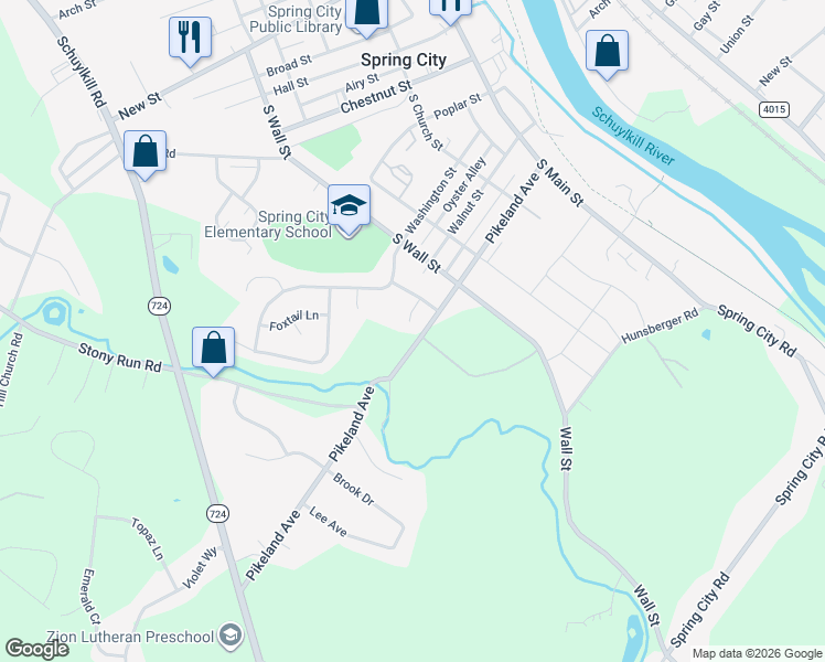 map of restaurants, bars, coffee shops, grocery stores, and more near 48 Quail Circle in Spring City