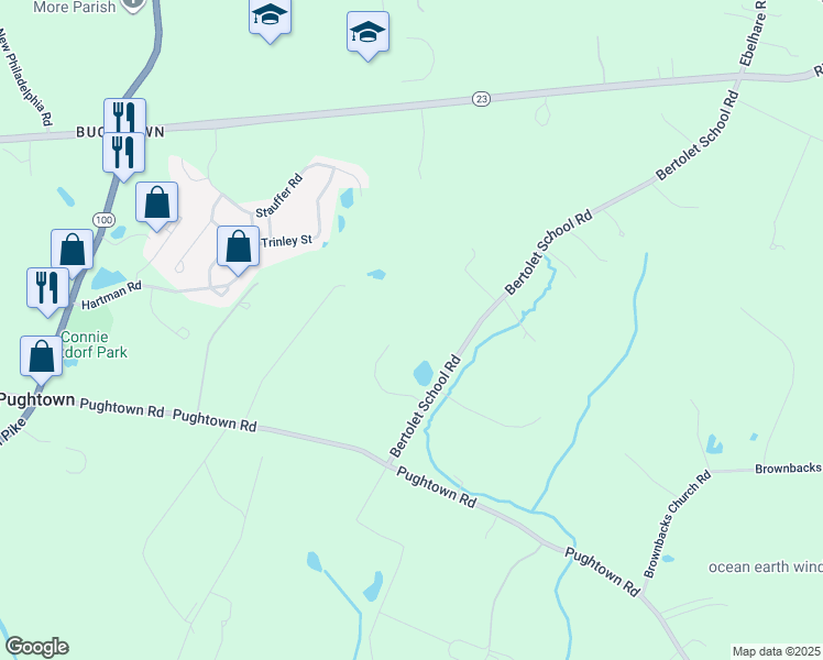 map of restaurants, bars, coffee shops, grocery stores, and more near 29 Highgate Circle in Spring City