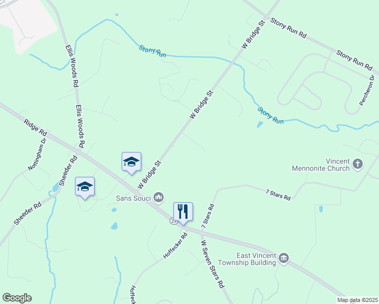 map of restaurants, bars, coffee shops, grocery stores, and more near 1254 West Bridge Street in Spring City