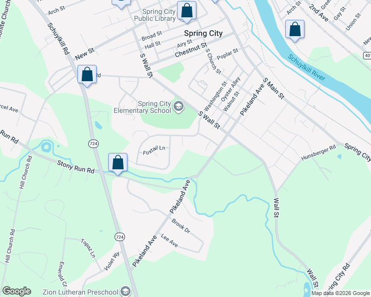 map of restaurants, bars, coffee shops, grocery stores, and more near 38 Cherry Tree Court in Spring City