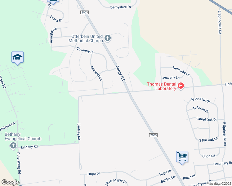 map of restaurants, bars, coffee shops, grocery stores, and more near 798 Lindsey Road in Carlisle