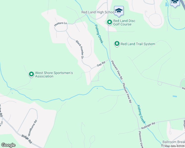 map of restaurants, bars, coffee shops, grocery stores, and more near 619 Gap Road in Lewisberry