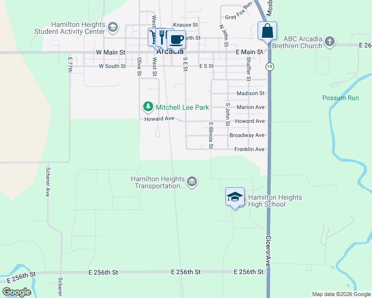 map of restaurants, bars, coffee shops, grocery stores, and more near 201 Broadway Avenue in Arcadia