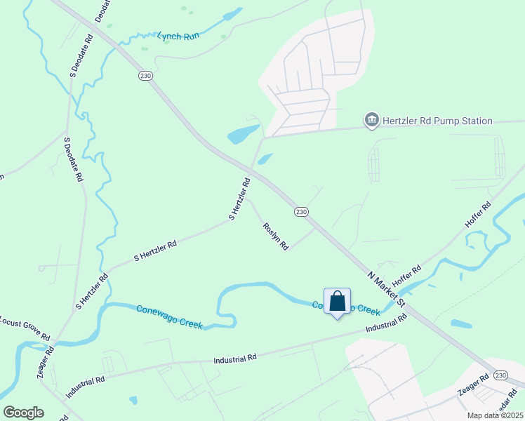 map of restaurants, bars, coffee shops, grocery stores, and more near 201 Roslyn Road in Elizabethtown