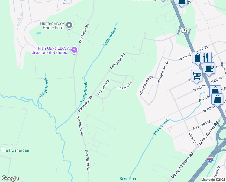 map of restaurants, bars, coffee shops, grocery stores, and more near 2 Albion Way in Howell Township