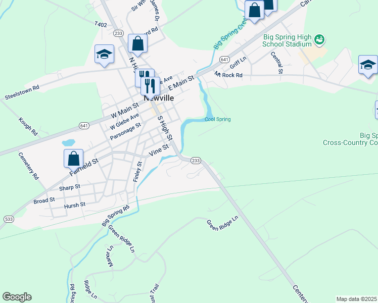 map of restaurants, bars, coffee shops, grocery stores, and more near 109 Country Road in Carlisle