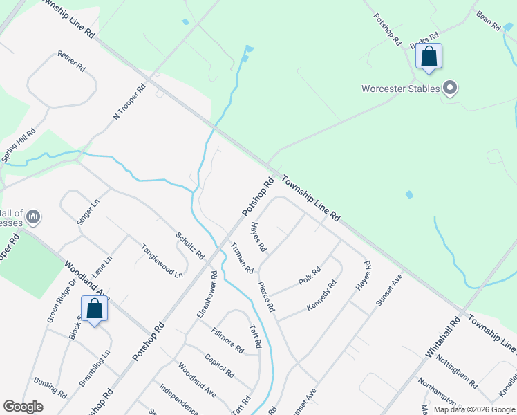 map of restaurants, bars, coffee shops, grocery stores, and more near 3322 Hayes Road in Eagleville