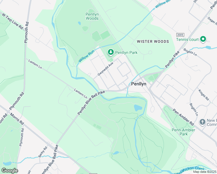 map of restaurants, bars, coffee shops, grocery stores, and more near 1018 Trewellyn Avenue in Penllyn