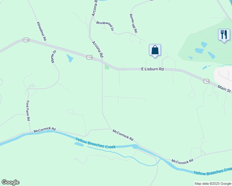 map of restaurants, bars, coffee shops, grocery stores, and more near 1013 Apache Trail in Mechanicsburg