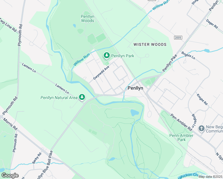 map of restaurants, bars, coffee shops, grocery stores, and more near 1010 Trewellyn Avenue in Blue Bell