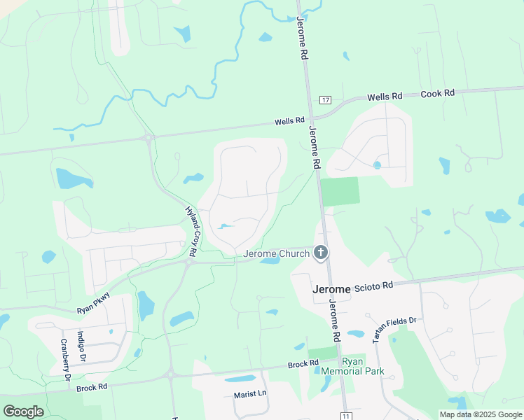 map of restaurants, bars, coffee shops, grocery stores, and more near 10685 Honeysuckle Way in Plain City