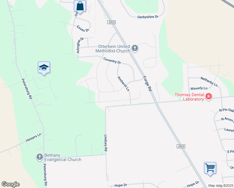 map of restaurants, bars, coffee shops, grocery stores, and more near 240 Forgedale Drive in Carlisle