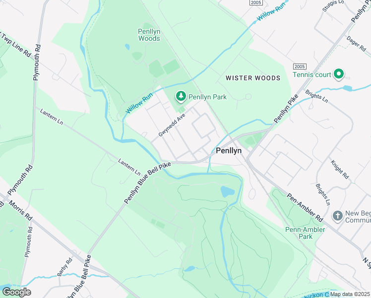map of restaurants, bars, coffee shops, grocery stores, and more near 1018 Trewellyn Avenue in Penllyn