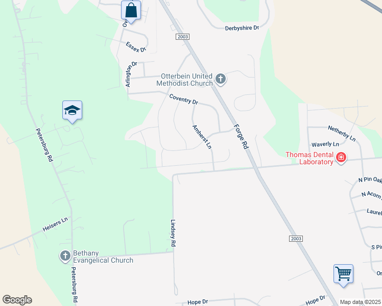 map of restaurants, bars, coffee shops, grocery stores, and more near 240 Forgedale Drive in Carlisle
