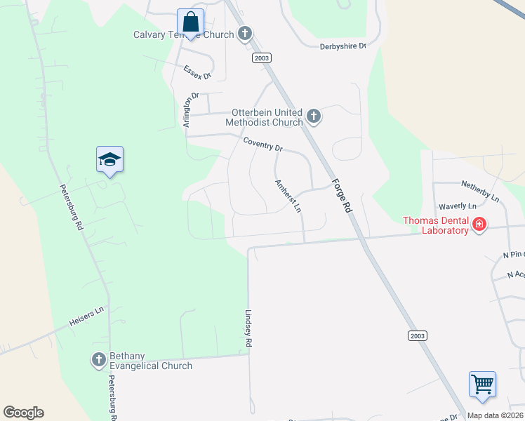 map of restaurants, bars, coffee shops, grocery stores, and more near 238 Forgedale Drive in Carlisle