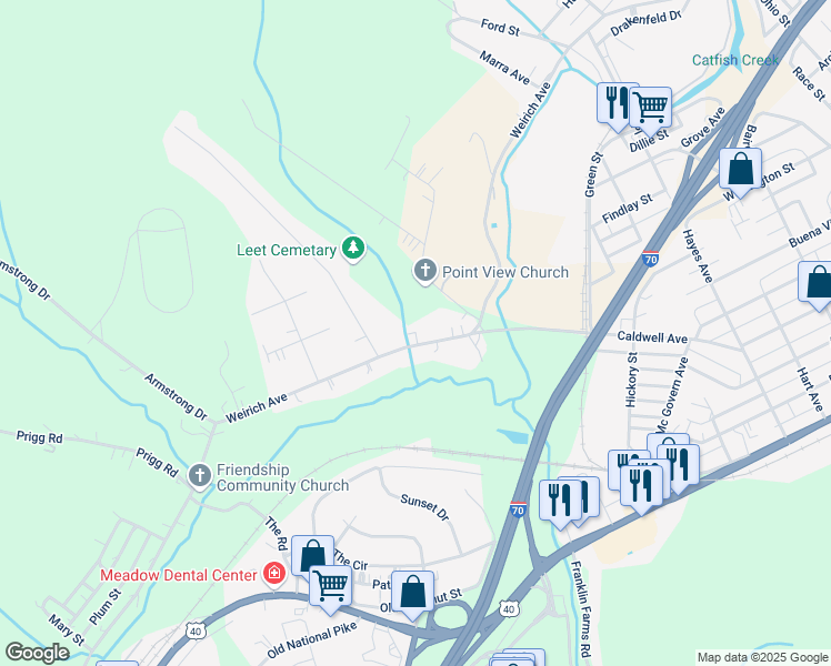 map of restaurants, bars, coffee shops, grocery stores, and more near 751 Weirich Avenue in Washington