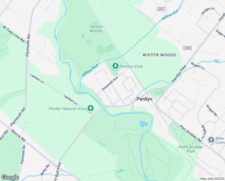 map of restaurants, bars, coffee shops, grocery stores, and more near 1058 Trewellyn Avenue in Penllyn