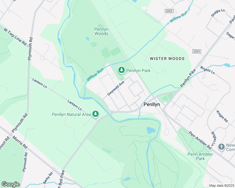map of restaurants, bars, coffee shops, grocery stores, and more near 1066 Trewellyn Avenue in Penllyn