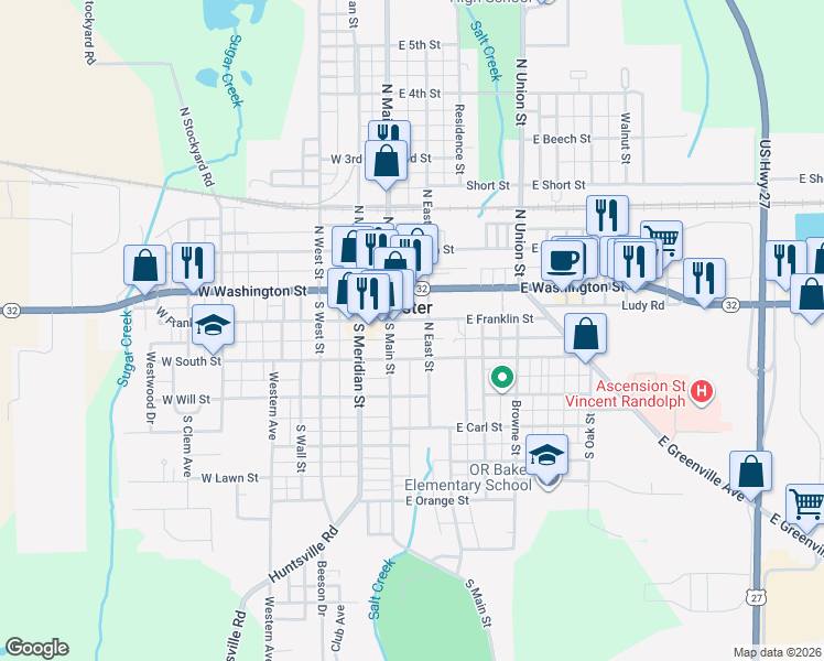 map of restaurants, bars, coffee shops, grocery stores, and more near in Winchester