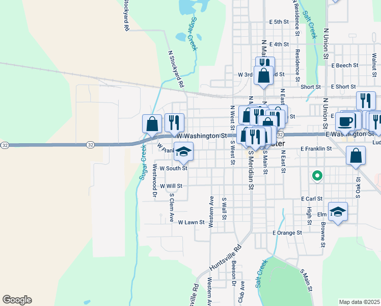 map of restaurants, bars, coffee shops, grocery stores, and more near 559 West Franklin Street in Winchester