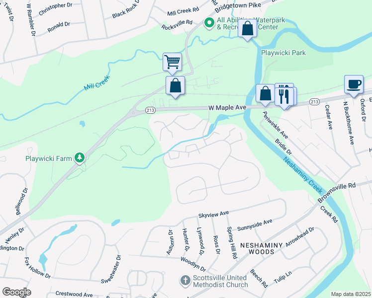 map of restaurants, bars, coffee shops, grocery stores, and more near 424 Lakeview Court in Feasterville-Trevose