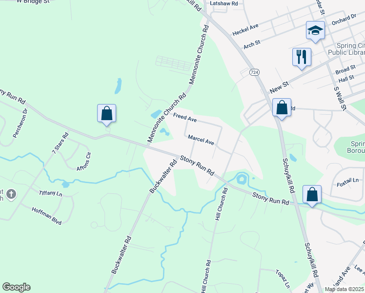 map of restaurants, bars, coffee shops, grocery stores, and more near 19 Wright Avenue in Spring City