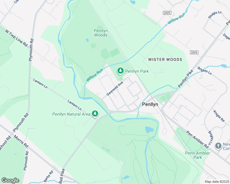 map of restaurants, bars, coffee shops, grocery stores, and more near 1078 Trewellyn Avenue in Penllyn