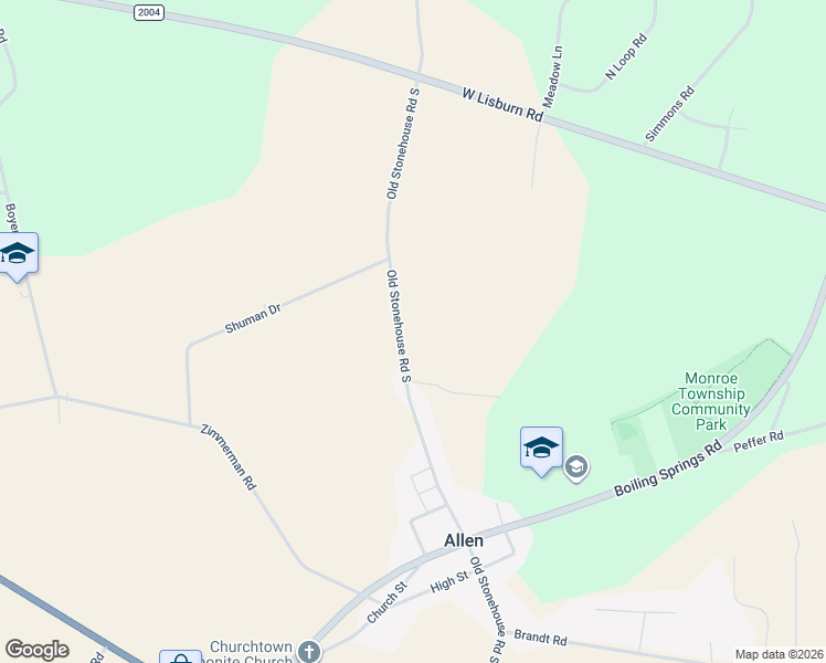 map of restaurants, bars, coffee shops, grocery stores, and more near 265 Old Stonehouse Road South in Mechanicsburg