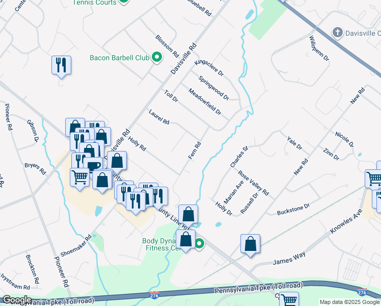 map of restaurants, bars, coffee shops, grocery stores, and more near 160 Fern Road in Southampton