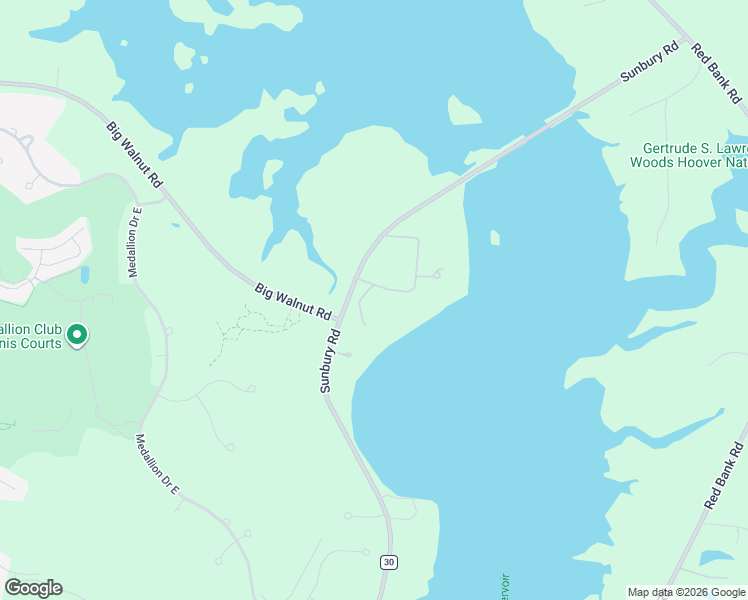 map of restaurants, bars, coffee shops, grocery stores, and more near 5335 Hoover Gate Lane in Westerville
