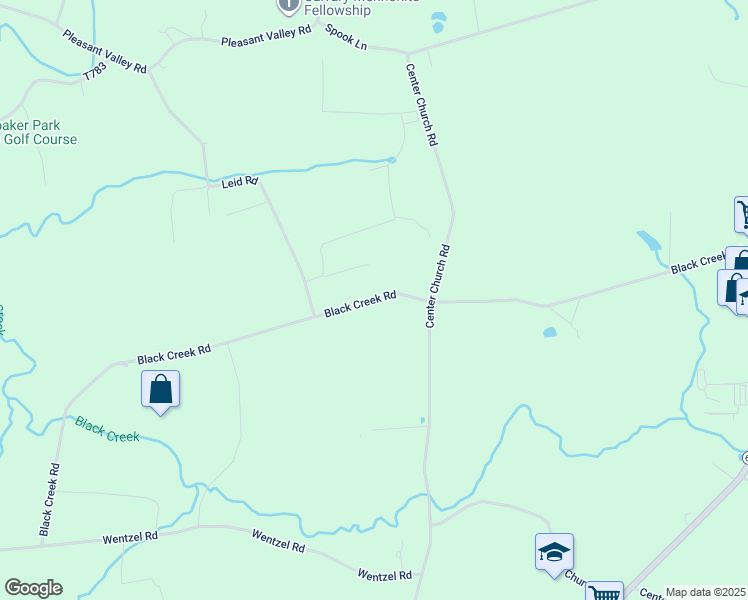 map of restaurants, bars, coffee shops, grocery stores, and more near Black Creek Road in Lancaster County