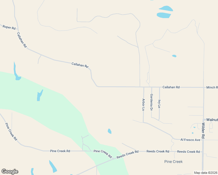 map of restaurants, bars, coffee shops, grocery stores, and more near 20105 Callahan Road in Red Bluff
