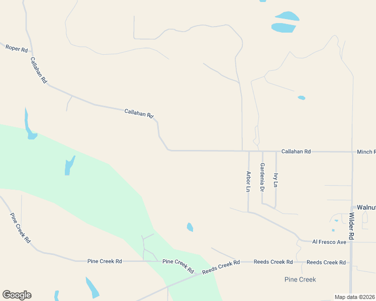 map of restaurants, bars, coffee shops, grocery stores, and more near 20105 Callahan Road in Red Bluff