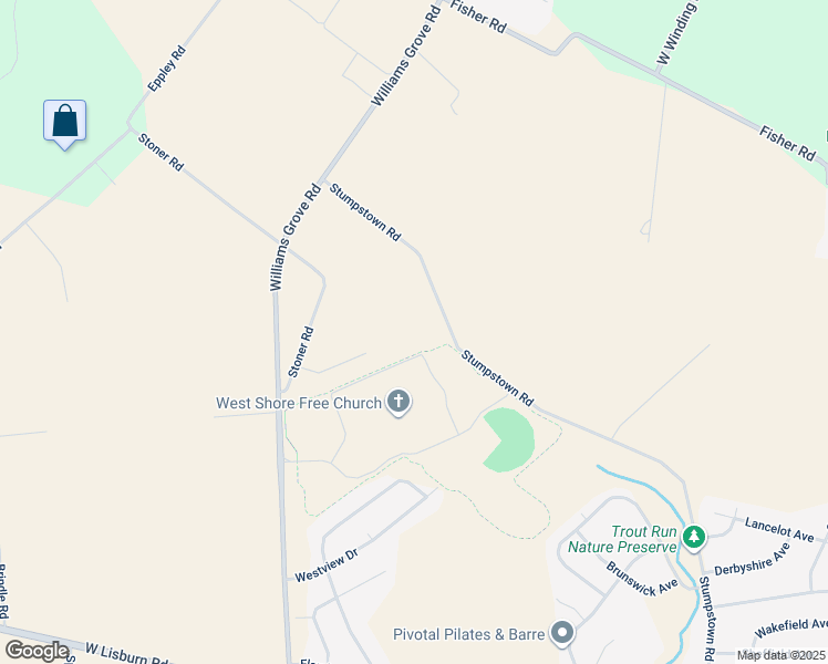 map of restaurants, bars, coffee shops, grocery stores, and more near 318 Stumpstown Road in Mechanicsburg