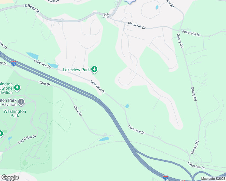 map of restaurants, bars, coffee shops, grocery stores, and more near 160 Woodcliff Drive in Washington
